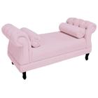 Recamier Namoradeira Istambul Para Quarto Closet 160 cm Suede Rosa Bebe - DL Decor - Doce Lar Decorações