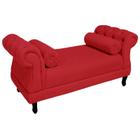 Recamier Namoradeira Istambul Para Sala Noivas 160 cm Suede Vermelho - DL Decor