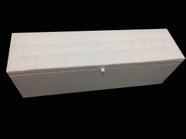 Recamier puff baú para cama box queen size - 1,58cm - branco - material sintético