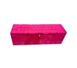 Recamier puff baú para cama box queen size - 1,58cm - rosa choque - NEGROMONTE STORE