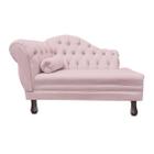 Recamier Sofá Direito Larissa 120cm Sala Suede Rosa Bebe - INCASA DECOR - Doce Lar Decorações