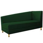 Recamier Valéria 140cm Lado Esquerdo Suede Verde - Doce Sonho Móveis