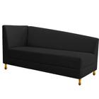 Recamier Valéria 160cm Lado Direito Corano Preto - ADJ Decor