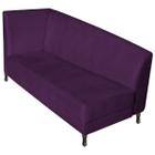 Recamier Valéria 160cm Lado Direito Suede Roxo - Amarena Móveis