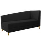 Recamier Valéria 160cm Lado Esquerdo Corano Preto - ADJ Decor