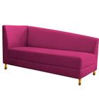 Recamier Valéria 185cm Lado Direito Suede Pink - Doce Sonho Móveis