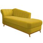 Recamier Vanessa 140cm Lado Direito Suede Amarelo - Amarena Móveis - Am Decor