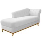 Recamier Vanessa 140cm Lado Esquerdo Sintético Branco - Amarena Móveis - Am Decor