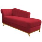 Recamier Vanessa 160cm Lado Direito Suede Vermelho - Amarena Móveis