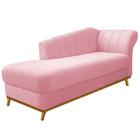 Recamier Vanessa 160cm Lado Esquerdo Suede Rosa Bebê - Amarena Móveis - Am Decor