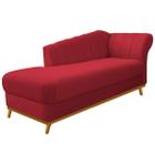 Recamier Vanessa 185cm Lado Esquerdo Suede Vermelho - Doce Sonho Móveis