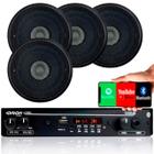 Receiver para Som Ambiente LSN1002BT Bluetooth + 4 Arandelas Pretas 55w 8 Impedância LeSon 6 Polegadas