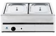 Rechaud De Mesa Ibet Com 2 Cubas Quentes 1/2 Gn Em Inox 127V