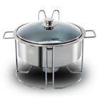 Rechaud Redondo Savoy 7 Litros em Aço Inox Brinox