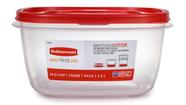 Recipiente de armazenamento de alimentos Rubbermaid Easy Find Lids 14 xícaras