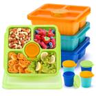 Recipientes Bento Snack Box QQKO para adultos e crianças, pacote com 4 unidades de 550 ml