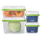 Recipientes de armazenamento Rubbermaid FreshWorks Produce Saver 8 unidades