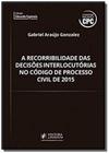 Recorribilidade das decisoes interlocutorias no cp