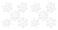 Recortes decorativos Beistle Mini Snowflake inverno/Natal