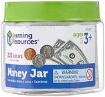 Recursos de aprendizagem de dinheiro fictício Money Jar com notas e moedas - Learning Resources