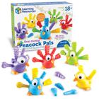 Recursos de aprendizagem Fine Motor Peacock Pals, Fine Motor Toddler Toy, Conjunto de Classificação, Conjunto de 5, Idades 18 mos+ - Learning Resources