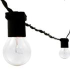 Rede de Luz Preto 65M Com Lampadas Transparente 220v