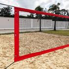 Rede Multiuso Zaka Volei Beach Futevolei sem banda lateral Vermelha 9,60m x 1m
