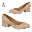 Ref. 1346.100 - Scarpin Vizzano Feminino Bloco Salto Baixo Bico Redondo Social