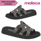 Ref.5469.134- Sandália Papete Brilho Feminina Casual Moleca