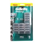 Refil Barbear Gillette Mach3 Preto 1 Cartela c/ 16unds