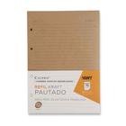 Refil Caderno Argolado Cicero Kraft 75g 17x24cm Pautado 35Fls