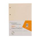 Refil Caderno Argolado Office Cicero Pólen 80g Pautado A5 40 Folhas