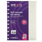 Refil Folha Pautada Off White Caderno Inteligente Grande 90g