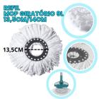 Refil Mop Giratório Esfregão de Microfibra para Mop 9L com Encaixe 13,5cm - Kit com 1, 2, 3 ou 5 Unidades