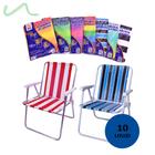 Refil Para Cadeira Praia Pano Kit Com 10 Unidades