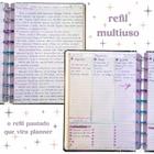 Refil Pautado Multiuso Anoitecer Médio - Caderno de Disco - Octo - Planner Vertical - Colegial 9 furos