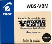 Refil Pincel Marcador Quadro Branco Vboard Master Preto 12 Unidades Pilot