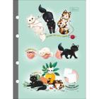 Refil Tiliflex para Caderno Argolado Colegial Purrfect Cats 80 Folhas Tilibra 1564