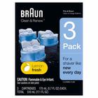 Refis de Limpeza Braun 3 em 1 Shaver Care (170ml) - Pacote com 3 Unidades