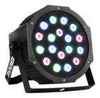 Refletor 18 Leds Rgb 1w Luminos Dmx Strobo Profissional Slim