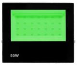 Refletor 50w Led Holofote Verde 110/220 Prova Dágua