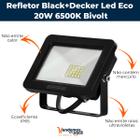 Refletor Black+Decker Led Eco 20W 6500K Bivolt