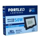 Refletor de Led 50W Luz Branca 110/220V 25.000h - Fortled