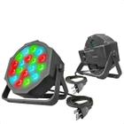 Refletor Digital Para Festas Bivolt 18 Led Rgb Mini Flat Par Light Bivolt Ajustável