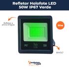 Refletor Holofote LED 50W IP67 Bivolt Verde