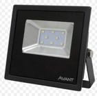 Refletor Holofote Slim Led 10W Preto Luz Branca 6500K Bivolt - Avant