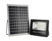 Refletor Holofote Ultra Led Solar 200W 6000K + Placa Solar