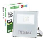 Refletor Led 10w Luz Verde Branco Bivolt Taschibra Tr Slim