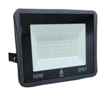 Refletor Led 50w Holofote Prova Dágua Ip66 Branco Frio