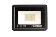 Refletor Led 50w Preto Bivolt Foxlux 6500k Luz Fria